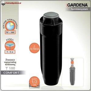 Zraszacz wynurzalny turbinowy T 100 Gardena (8201)